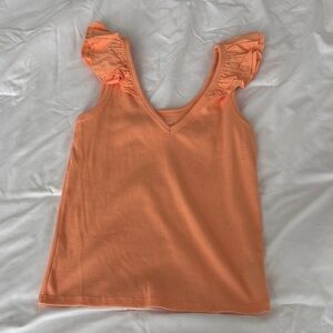 Old Navy Women's Ruffled Tank Top - Orange